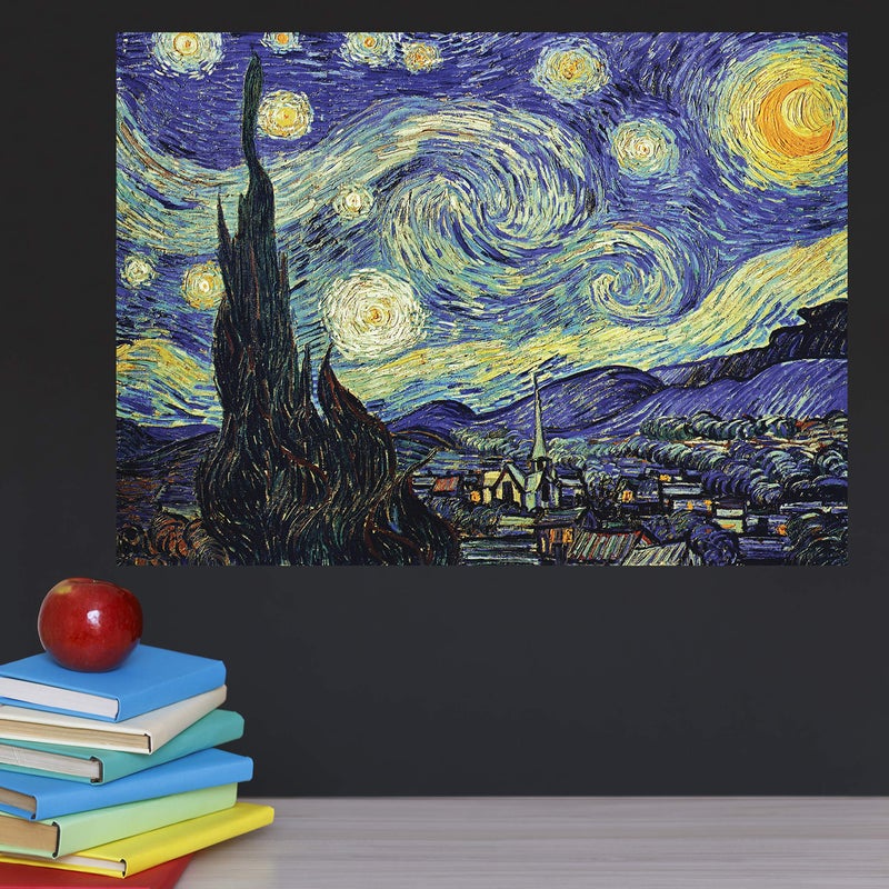 Palace Learning The Starry Night 1889 by Vincent Van Gogh - Fine Art Poster - Wall Art Print (LAMINATED, 18" x 24") - Image 5